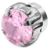 jusqu'à Lucleon Boucle D’oreille Magnétique à Cristal Rose 6mm 14