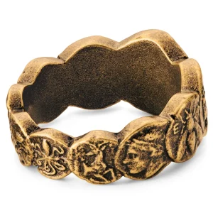 boutique en france Lucleon Obelius | Bague En Métal Doré Vintage – Les Pièces De Monnaie 8