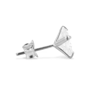 Fort Tempus Boucle D’oreille Zircone Carrée à Facettes – 6 Mm boutique en ligne france 7