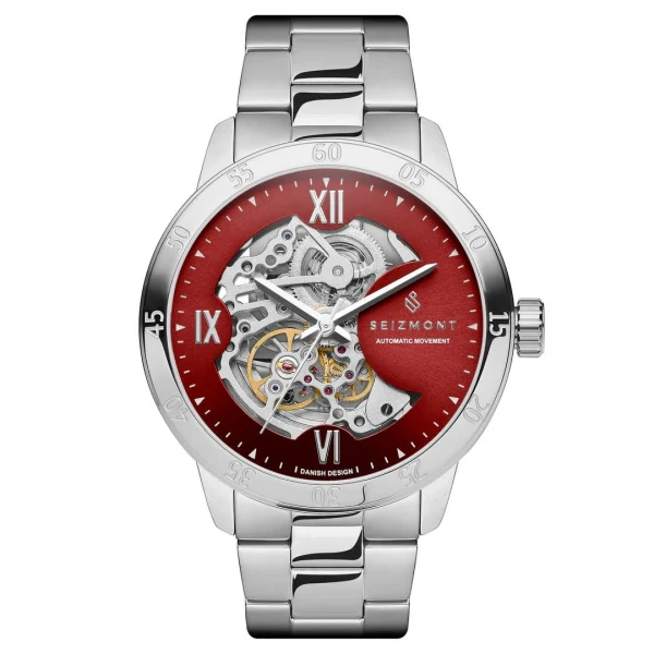 qualité supérieure Seizmont Dante II | Montre Squelette Argentée En édition Limitée 1