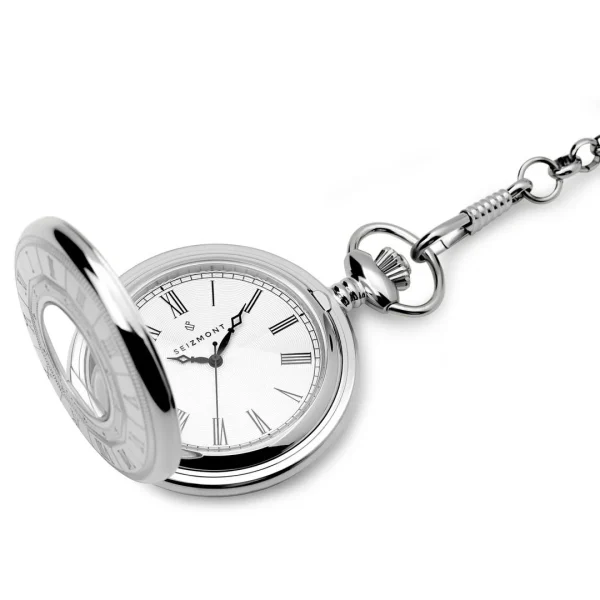 styles dernier cri Seizmont Altair | Montre De Poche Demi-chasseur Argentée 3