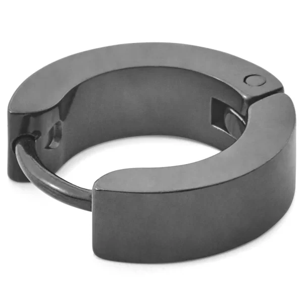 Lucleon Boucle D’oreille Noire Floyd à Zircones grand choix 3