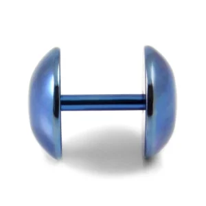boutique en ligne Fort Tempus Clou D’oreille Circulaire Bleu 8mm 10