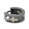 Fort Tempus Boucle D’oreille Noire Avec Croix Et Zircon Incrusté grande marque pas cher 11