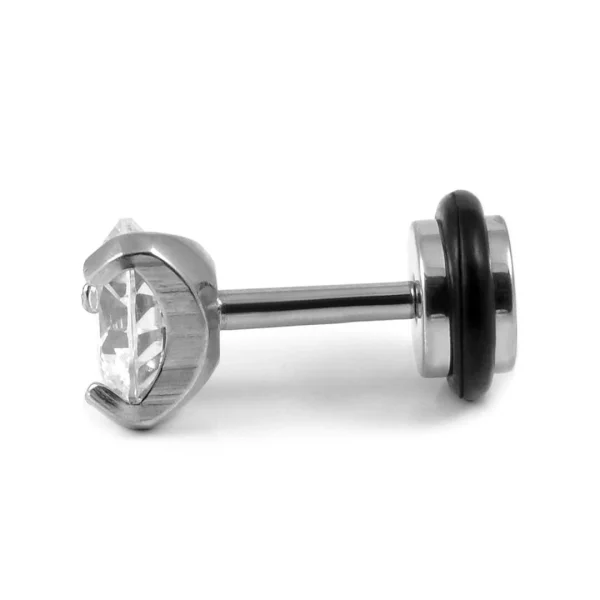 Paris Fort Tempus Clou D’oreille Rond 6mm Avec Zircone Cubique 3