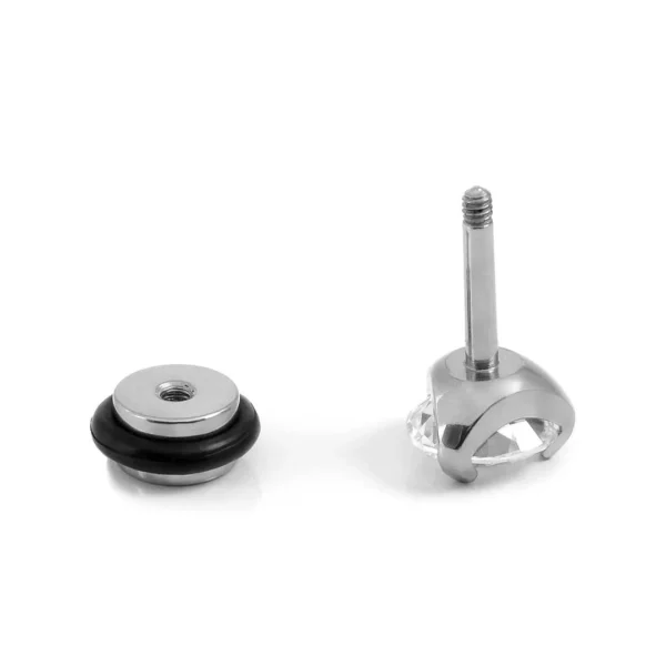 Paris Fort Tempus Clou D’oreille Rond 6mm Avec Zircone Cubique 5