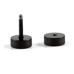 vente pas cher Lucleon Clou D’oreille Noir (6 Mm) 10