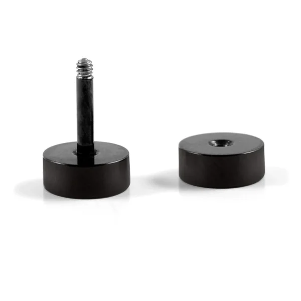vente pas cher Lucleon Clou D’oreille Noir (6 Mm) 3