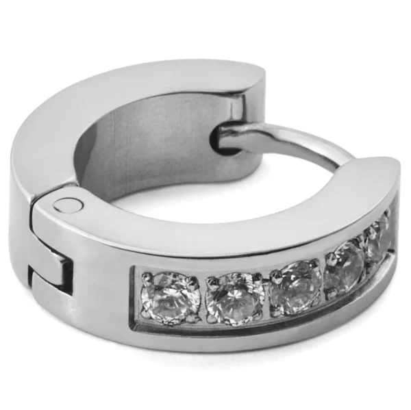 Lucleon Boucle D’oreille Floyd En Acier à Zircones boutique en ligne 1