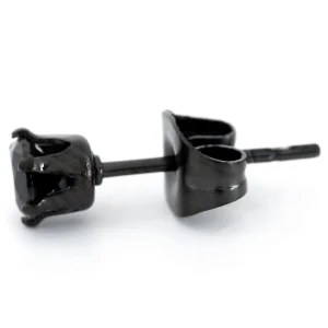 Lucleon Boucles D’oreille à Zircone Noire 4 Mm mode pas cher 12