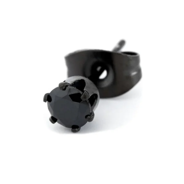 Lucleon Boucles D’oreille à Zircone Noire 4 Mm mode pas cher 1