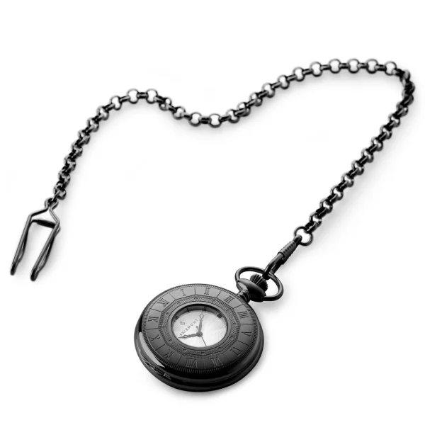 Paris Seizmont Altair | Montre De Poche Demi-chasseur Noire 4