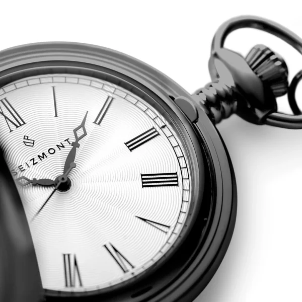 Paris Seizmont Altair | Montre De Poche Demi-chasseur Noire 5
