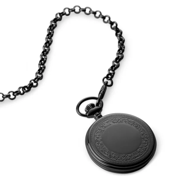 Paris Seizmont Altair | Montre De Poche Demi-chasseur Noire 6