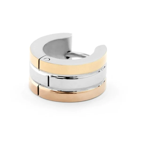 boutique en ligne Fort Tempus Boucle D’oreille Dorée Et Argentée 1