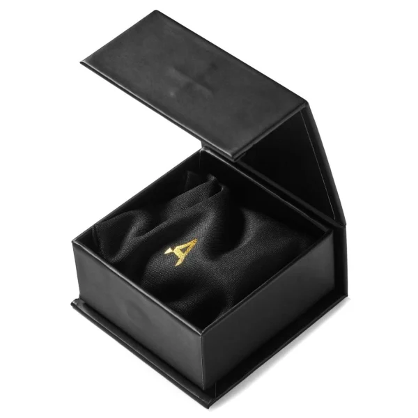 vente à bas prix Arkai Orphic | Clou D’oreille En Acier Inoxydable Argenté à Finition Martelée Avec Zircone Noire – 8 Mm 7