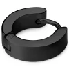 Lucleon Boucle D’oreille – Anneau Noir à Profil Plat livraison la plus rapide 11