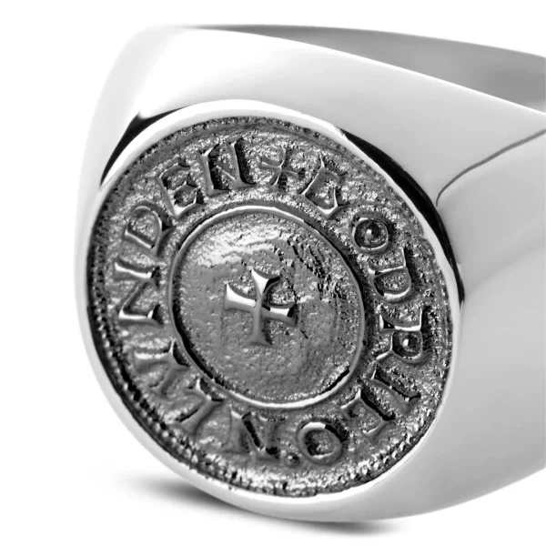 Lucleon Bague Noire Et Argentée Lonya Makt le grand escompte 3