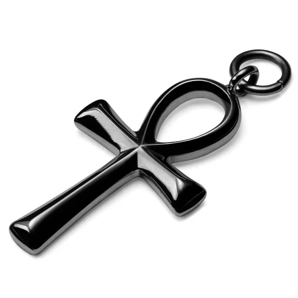 Lucleon Pendentif Ankh En Titane Noir design à la mode 1