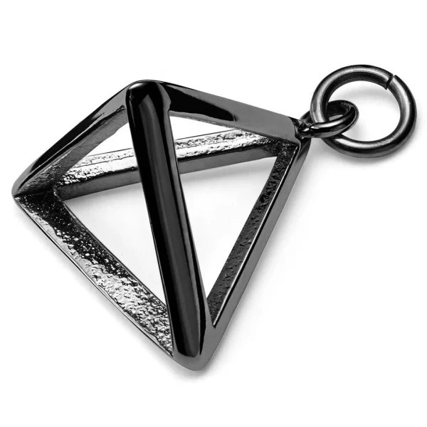 commentaire favorable Lucleon Amulette Triangle En Acier Noir 4