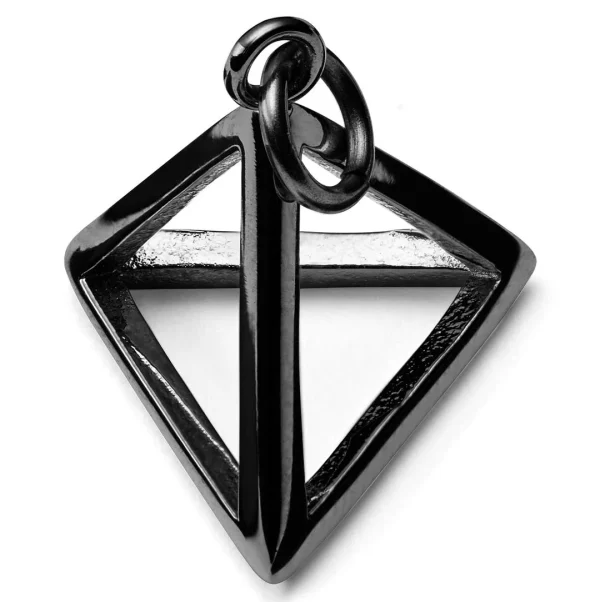 commentaire favorable Lucleon Amulette Triangle En Acier Noir 3