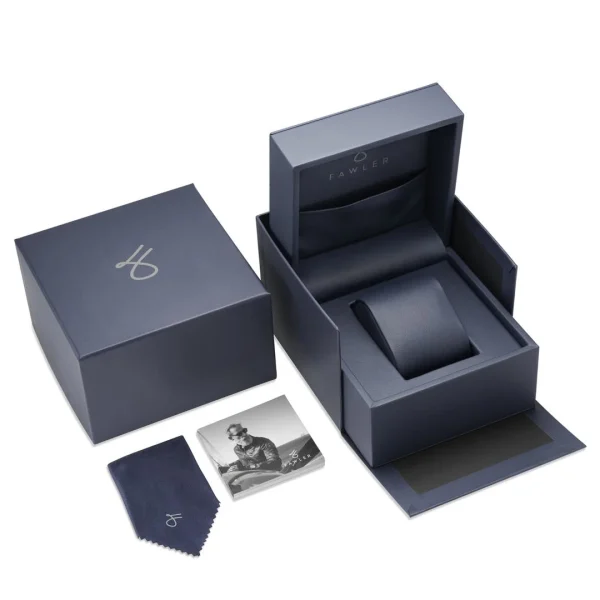 qualité d’originales Fawler Métier | Montre GMT En Acier Inoxydable Bleu 7