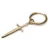Protections acheteurs Lucleon Boucle D’oreille En Acier Doré Avec Pendentif épée 20