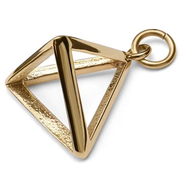 vente chaude Lucleon Amulette Triangle En Acier Doré 4