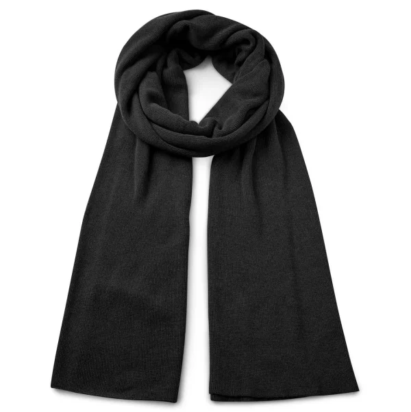 pas cher Sidegren Hiems | Écharpe Noire En Coton Recyclé 1