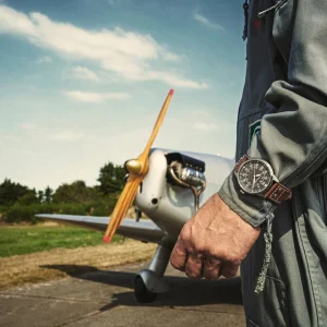 Fawler Apollo | Montre Aviateur En Acier Inoxydable Couleur Noir Et Argent comparez les prix 14