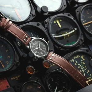 Fawler Apollo | Montre Aviateur En Acier Inoxydable Couleur Noir Et Argent comparez les prix 18