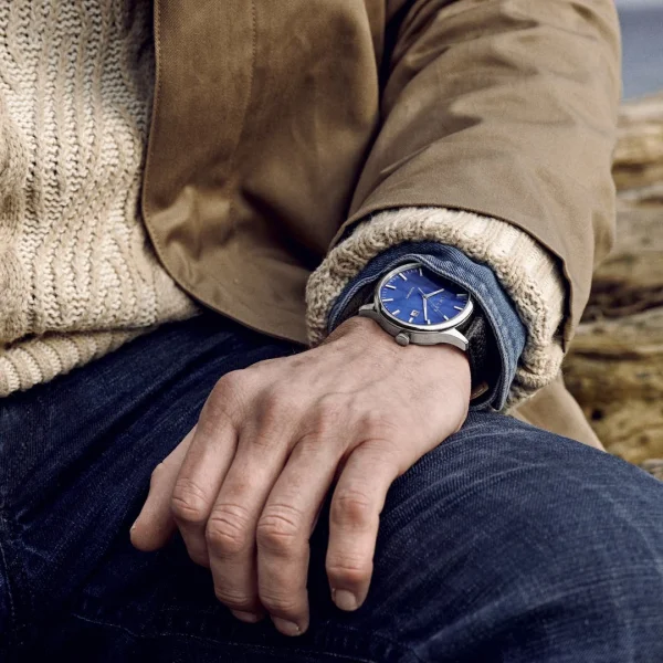 Couleurs variées Fawler Timon | Montre Automatique à Cadran En Nacre Bleue 3