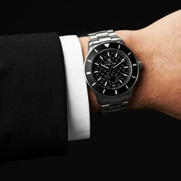 Achat Fawler Makalu | Montre De Plongée En Titane Brossé Avec Cadran En Fibre De Carbone – Série Limitée 3