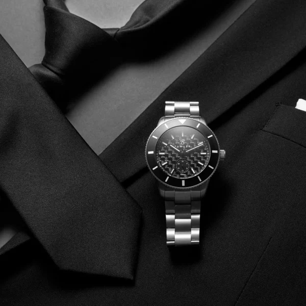 Achat Fawler Makalu | Montre De Plongée En Titane Brossé Avec Cadran En Fibre De Carbone – Série Limitée 6