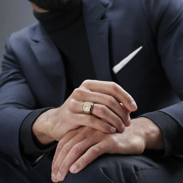Lucleon Bague Argentée Et Dorée Lonya Makt haute qualité 5