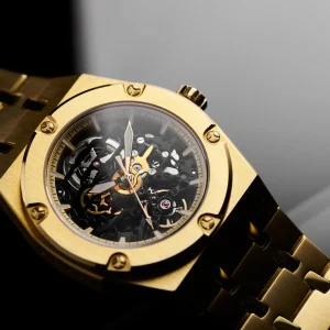 site officiel Arkai Montre Squelette Automatique Dorée Aadi Mamut 16