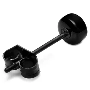Lucleon Boucle D’oreille “bouton” En Acier Noir 4 Mm en ligne officielle 10