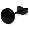 Livraison internationale Lucleon Boucle D’oreille “bouton” En Acier Noir 6 Mm 17