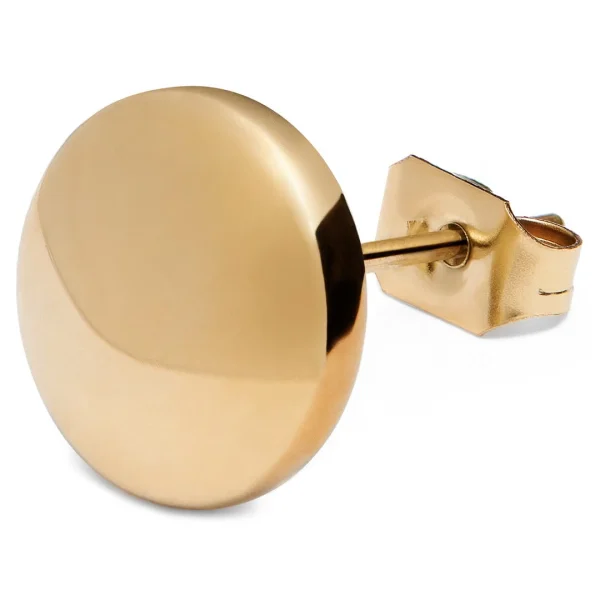 en solde Lucleon Boucle D’oreille “bouton” En Acier Doré 10 Mm 1