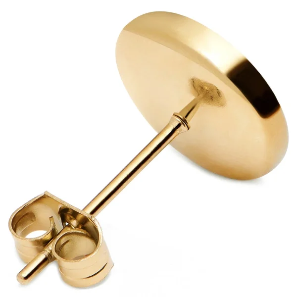 en solde Lucleon Boucle D’oreille “bouton” En Acier Doré 10 Mm 3