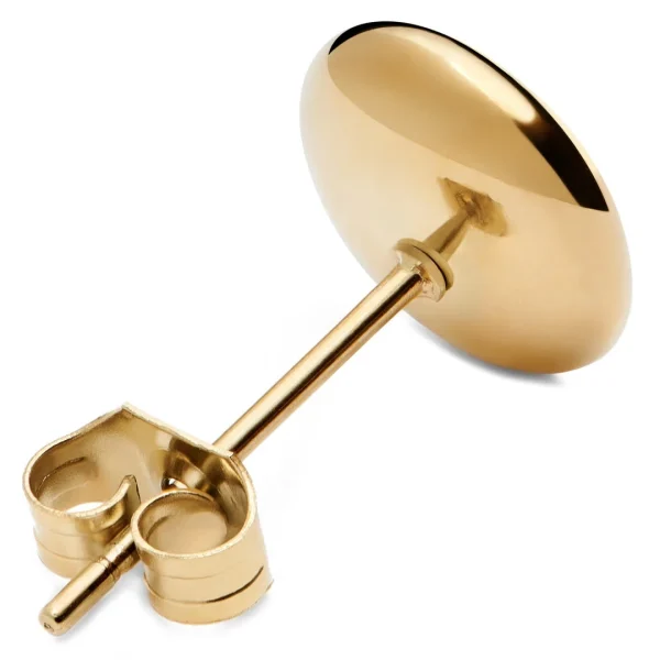 boutique en ligne Lucleon Boucle D’oreille “bouton” En Acier Doré 8 Mm 3