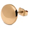 Lucleon Boucle D’oreille “bouton” En Acier Or Rose 10 Mm marque pas cher 11