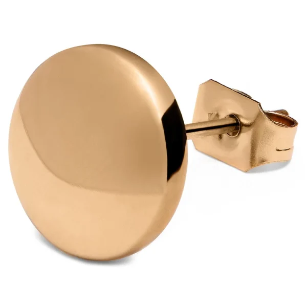 Lucleon Boucle D’oreille “bouton” En Acier Or Rose 10 Mm marque pas cher 1