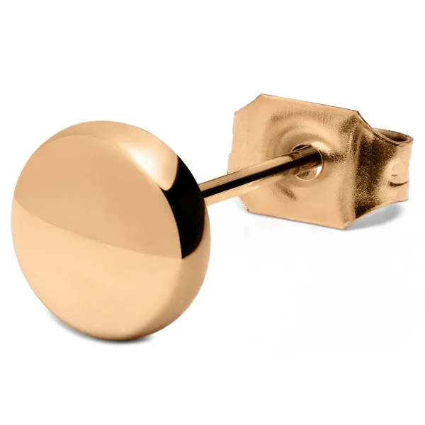 Distributeur Officiel Lucleon Boucle D’oreille “bouton” En Acier Rosegold – 6 Mm 1