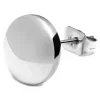 Lucleon Boucle D’oreille “bouton” En Acier Argenté 10 Mm Pas Cher Magasin Soldes 11