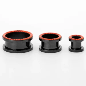 solde en ligne Fort Tempus Tunnel écarteur En Acier Avec Pierres Rouge 7
