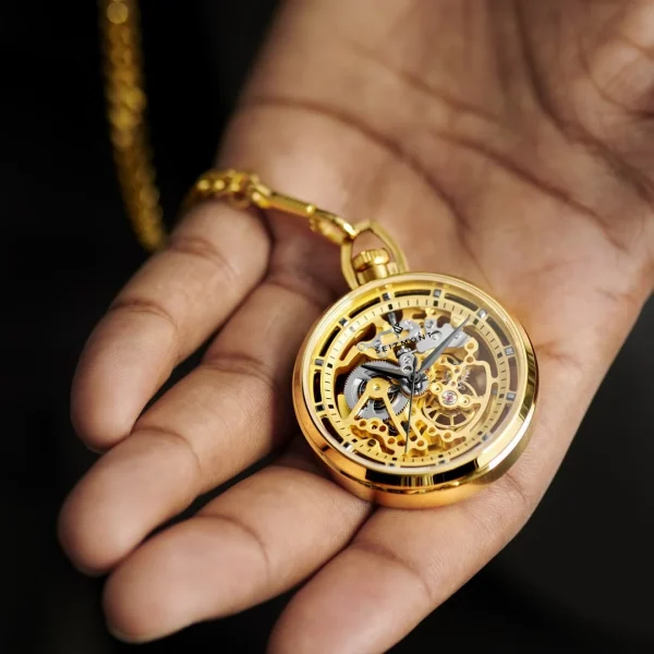 REMISE Seizmont Montre De Poche Squelette Mécanique Sigfred Agito 4