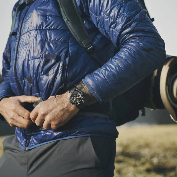 nouveau produit Fawler Ryka | Montre Militaire De Plongée Noire Et Jaune 3