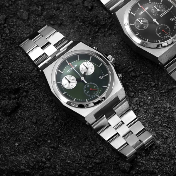 achat pas cher Lucleon Montre Chronographe Leal Ray En Acier Inoxydable 5