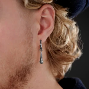 Lucleon Boucle D’oreille En Acier Argenté Avec Pendentif Microphone prix pas cher 10